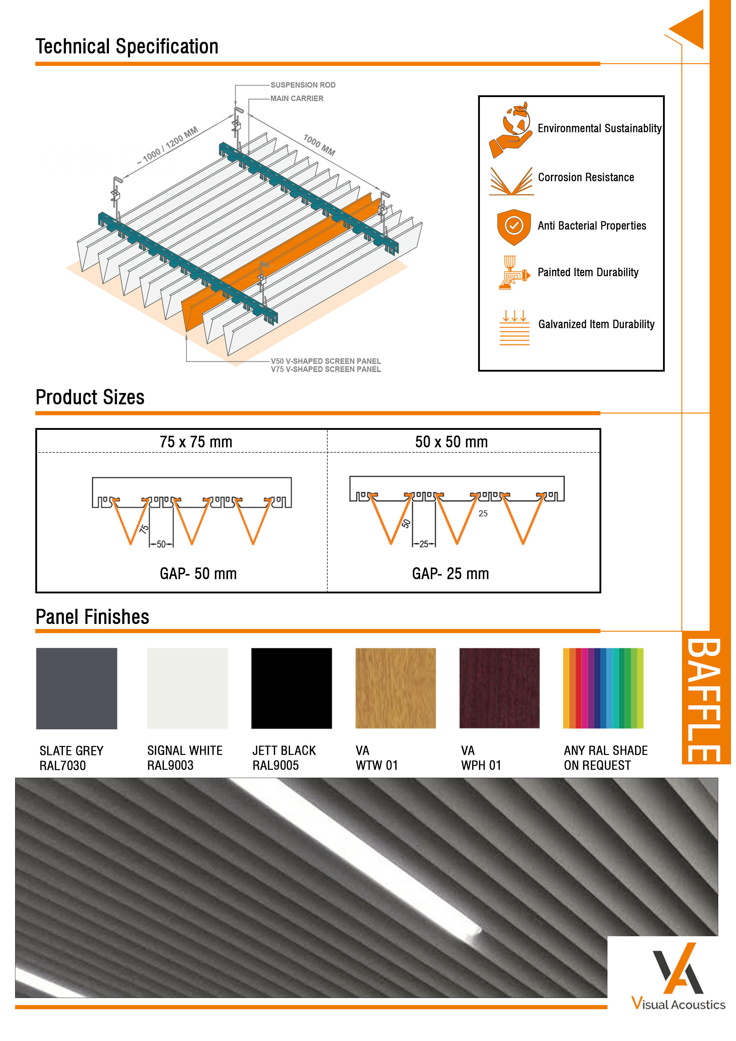 METAL TECH BAFFLE: V-BAFFLE