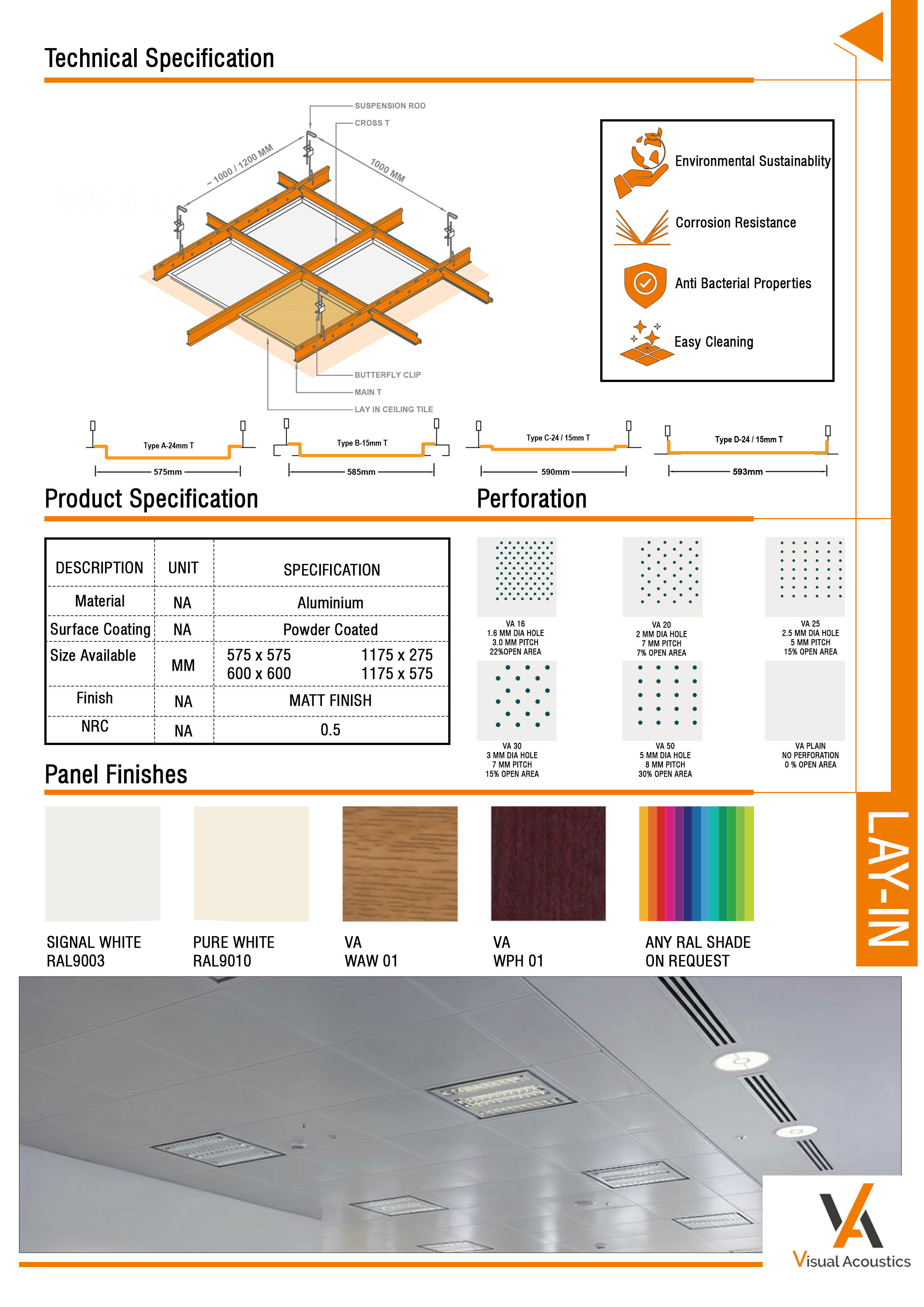 METAL TECH TILE & PLANK CEILING: LAY-IN